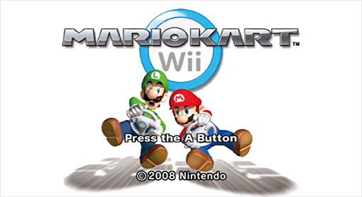 Mario Kart Wii title screen for Wii